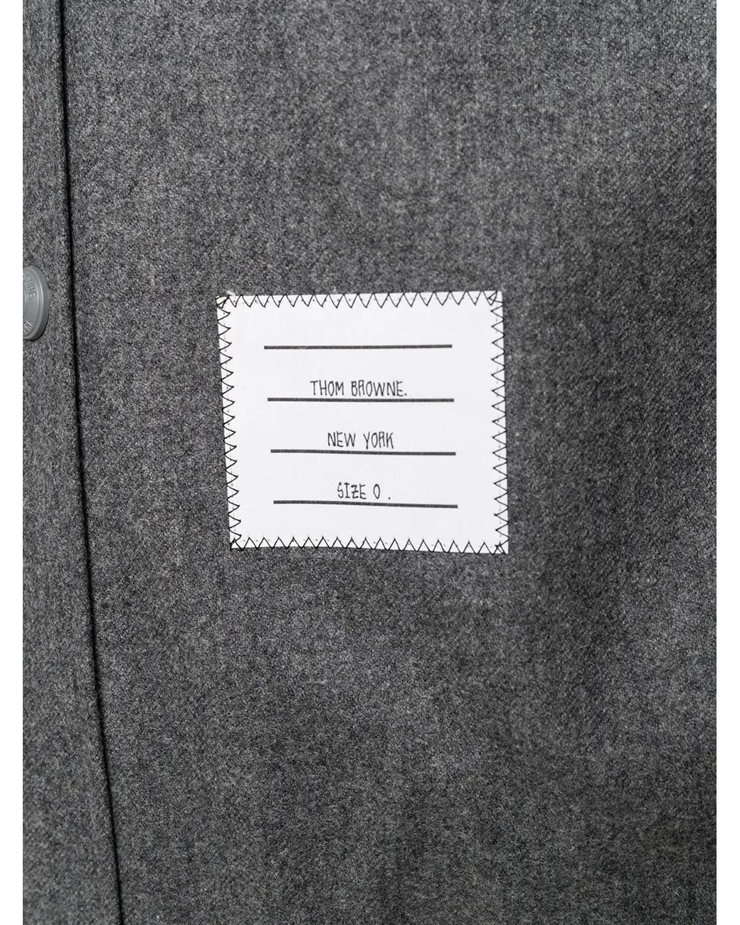 Thom Browne Gray Flannel 4-Bar Shirt Jacket for men