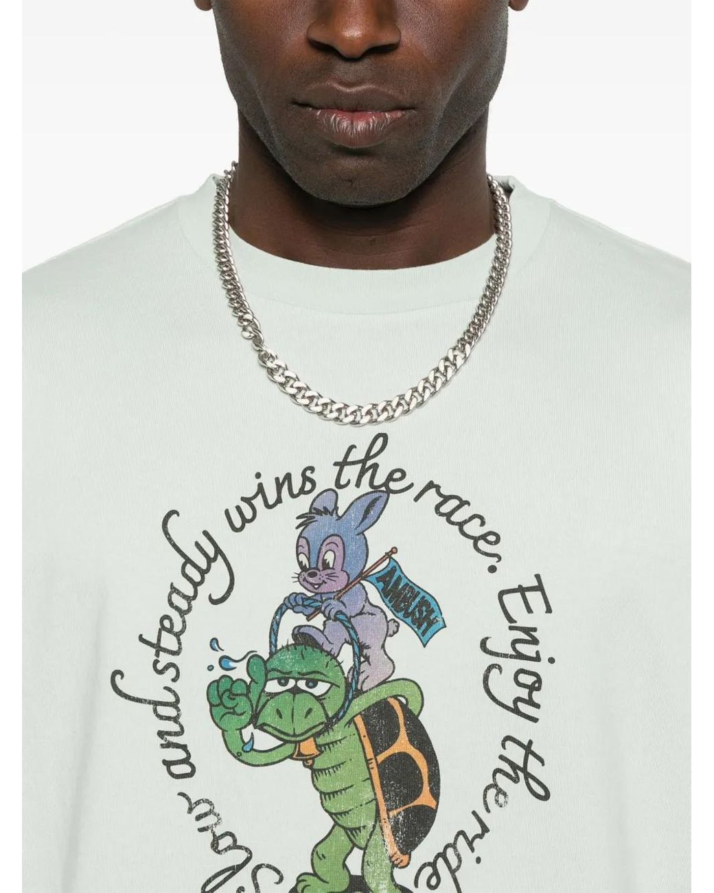 【AMBUSH】 SLOW&STEADY T-SHIRT Ambush Off- 'Slow & Steady' T-Shirt in Natural for Men | Lyst