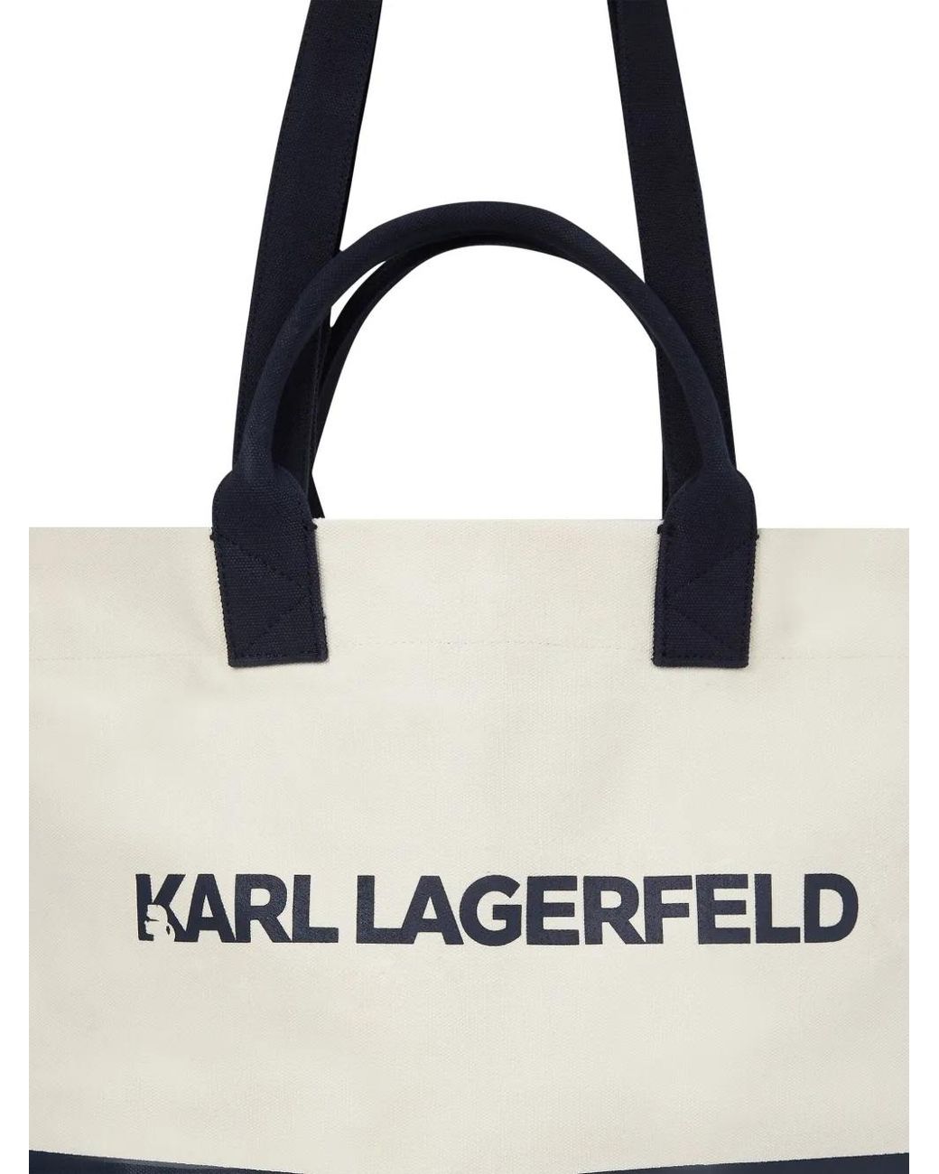 Karl Lagerfeld White Logo-Print Tote Bag for men