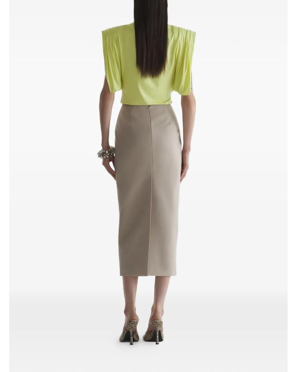 Blusa De Tejido Jersey Mugler de color Green