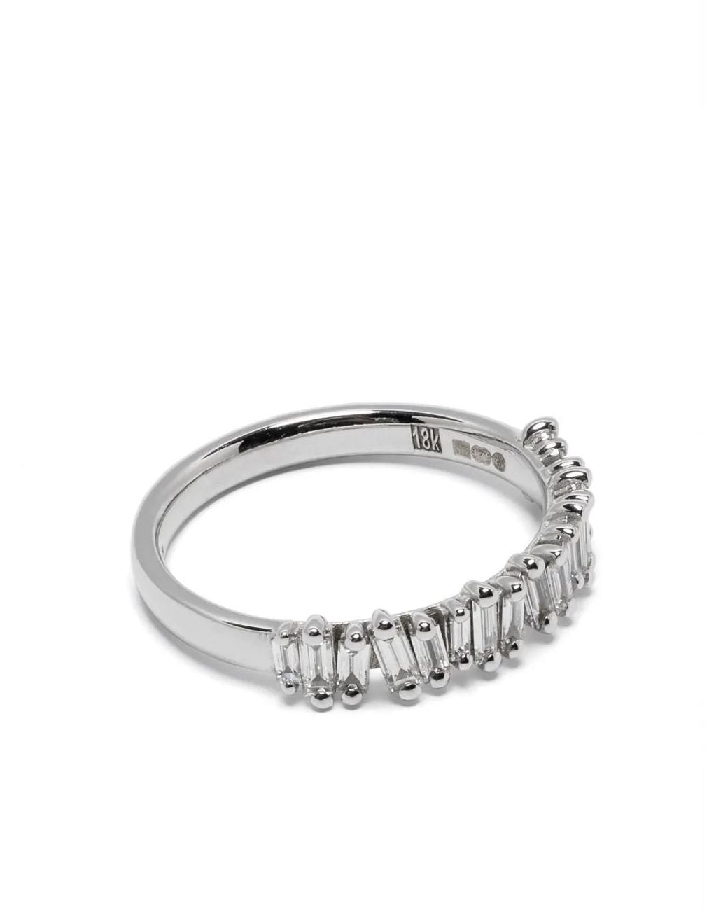 Suzanne Kalan White 18Kt Diamonds Stacking Ring