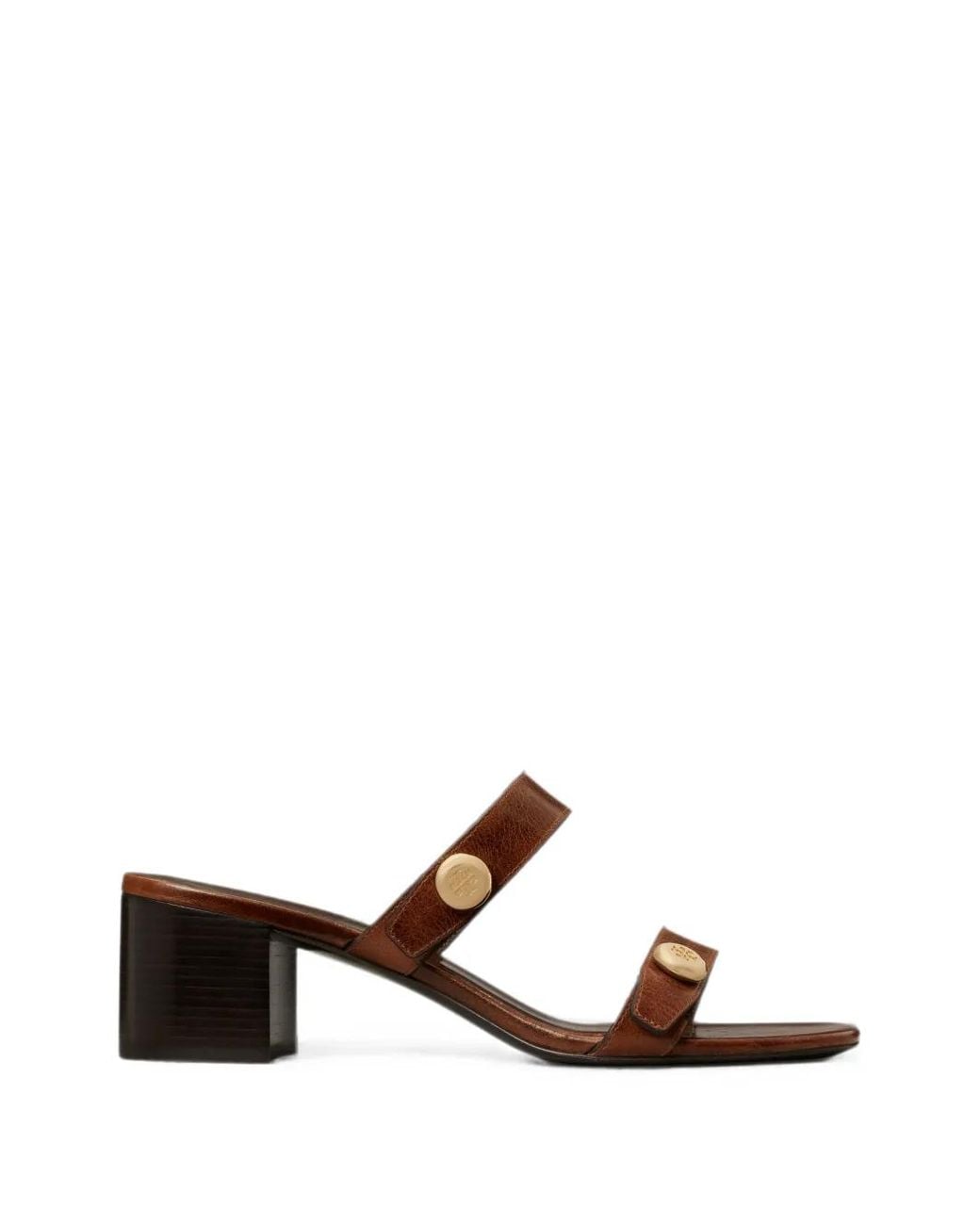 Tory Burch White Romy Logo-Button Sandals