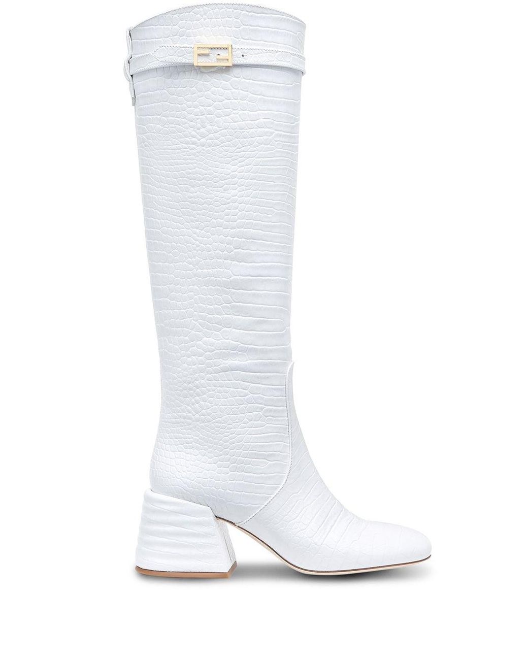 white crocodile booties