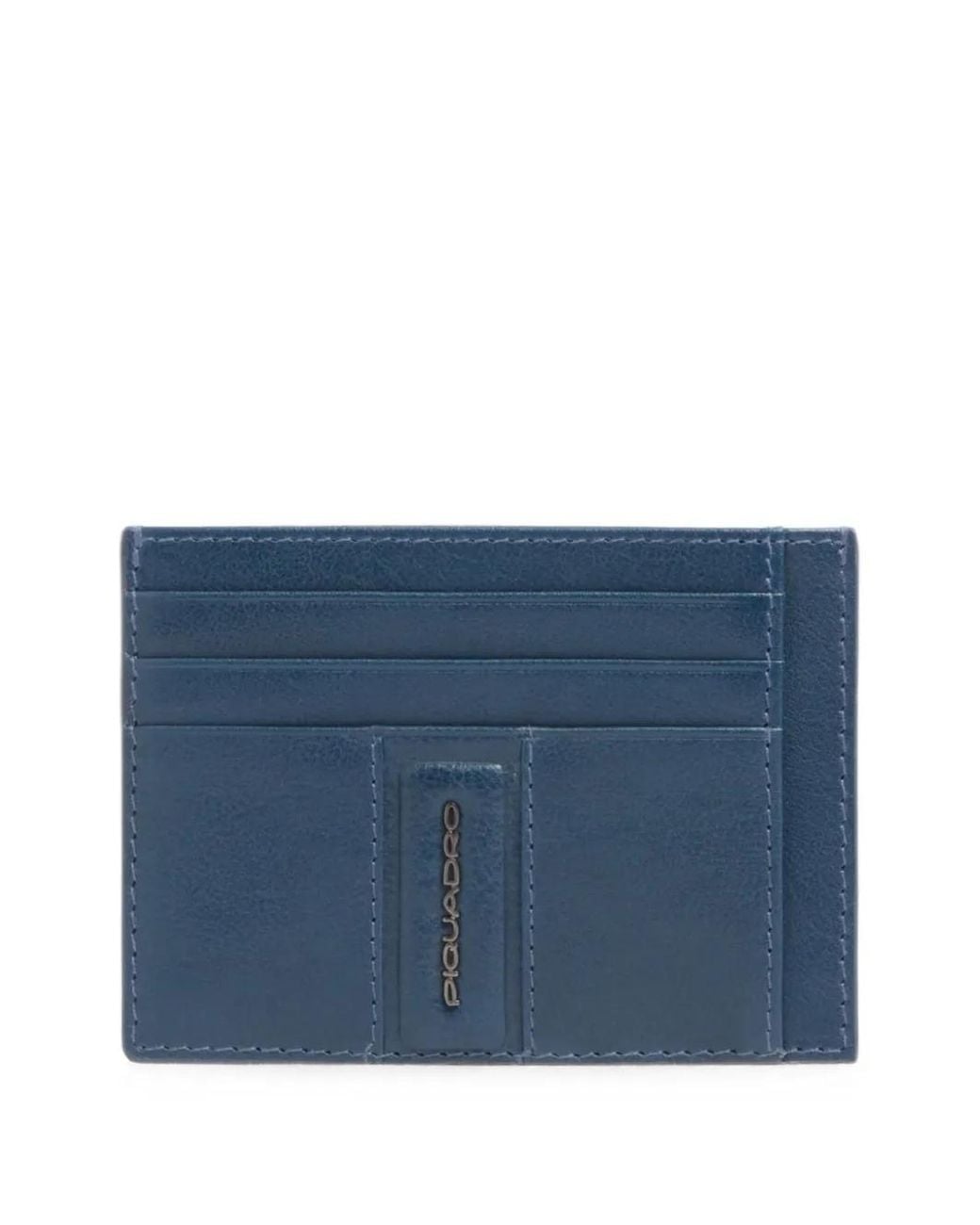 Piquadro Blue Victor Logo-Plaque Cardholder for men