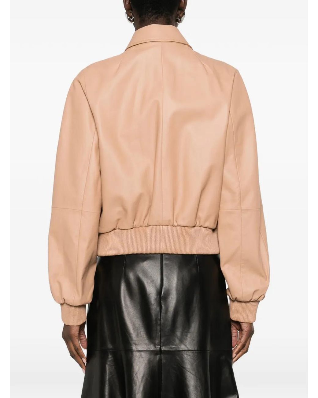 Desa Nineteenseventytwo Natural Zipped Leather Jacket