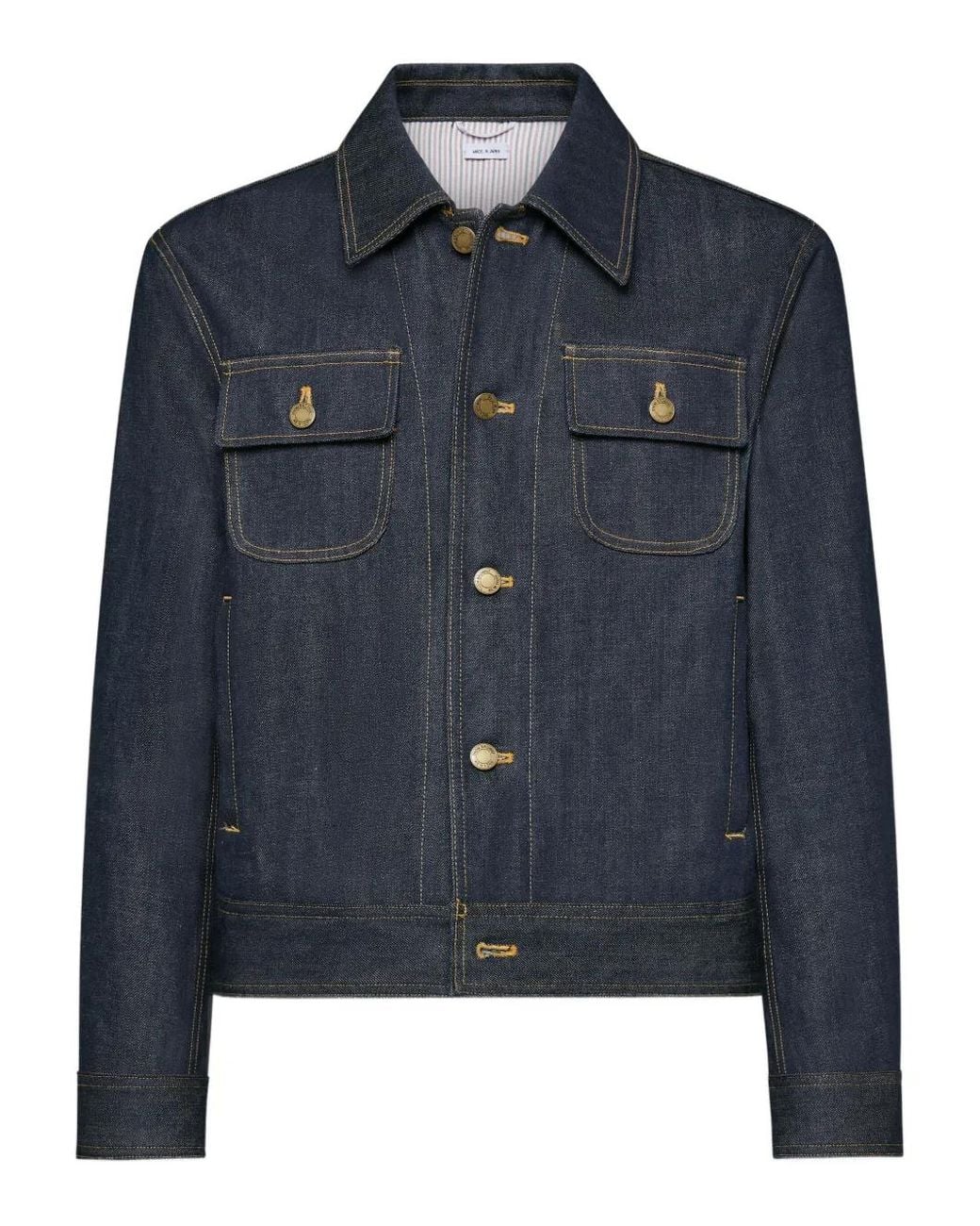 Thom Browne Blue Selvedge Denim Backstrap Utility Jacket for men