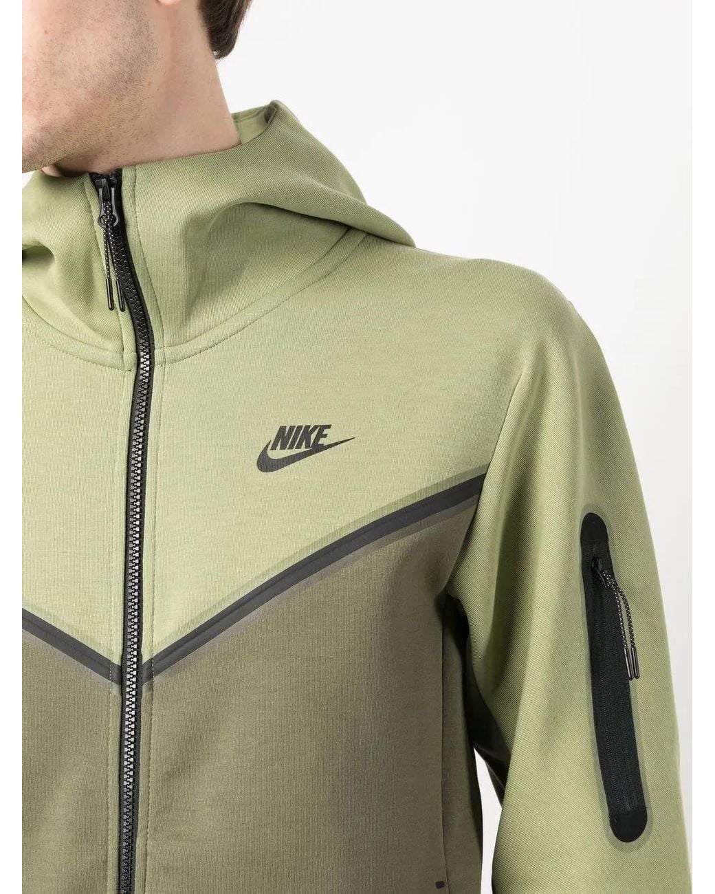 Nike Green Swoosh-Logo Detail Hoodie for men