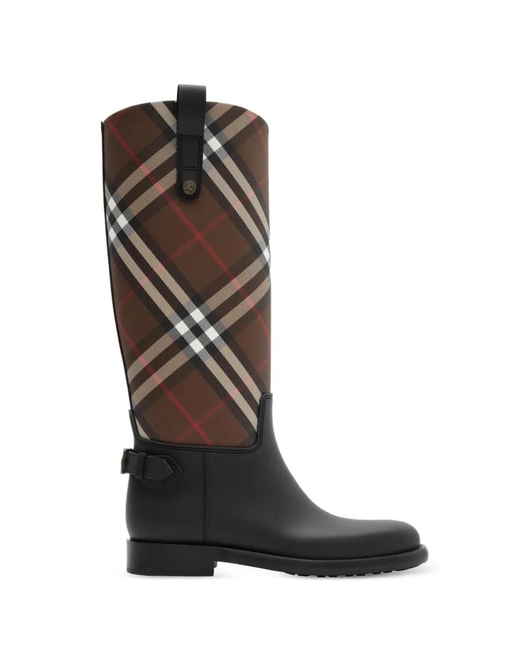 Burberry Black Check Cavalier Boots
