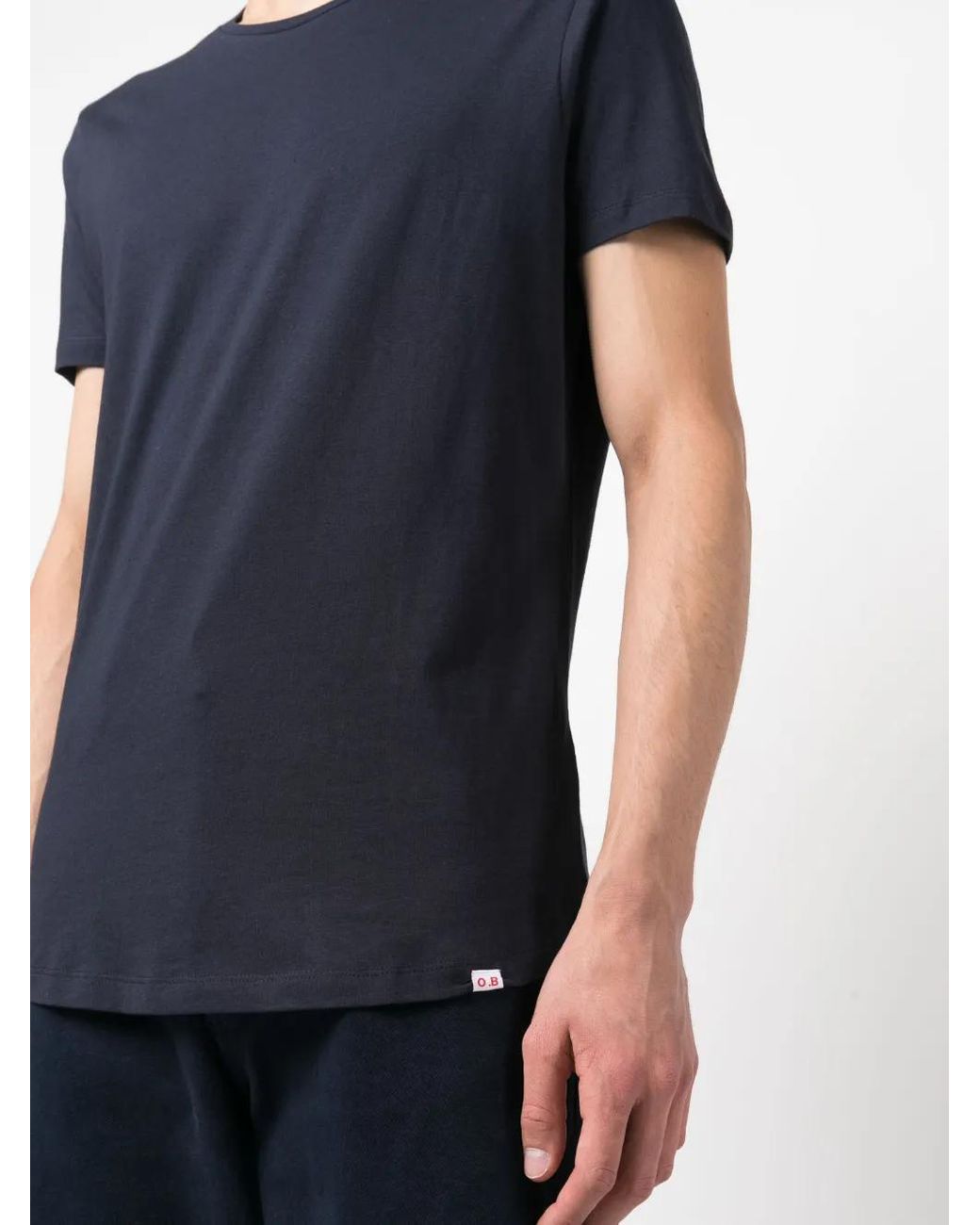 Orlebar Brown Blue Plain Short-Sleeved T-Shirt for men