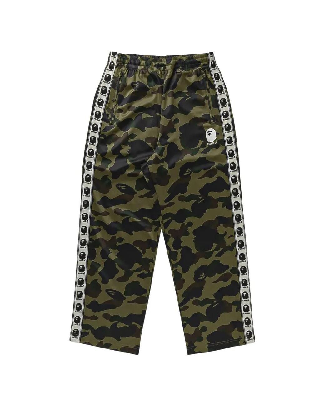A Bathing Ape 1St Camo Loose-Fit Track Pants in Green for Men | Lyst