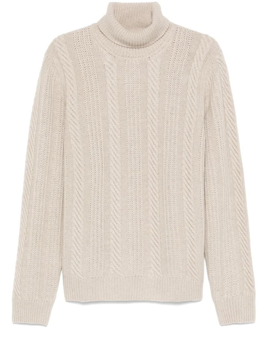 Corneliani White Turtleneck Sweater for men