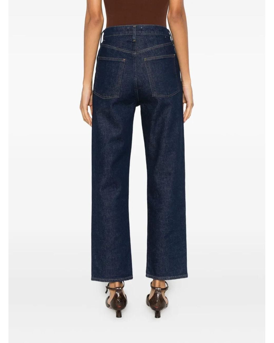 Agolde Blue Jean Droit À Taille Haute