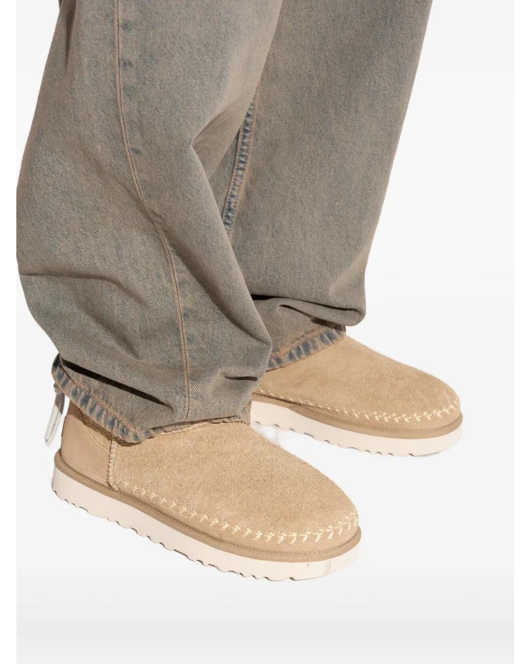 Ugg Natural Ultra Mini Stiefel Mit Ziernaht