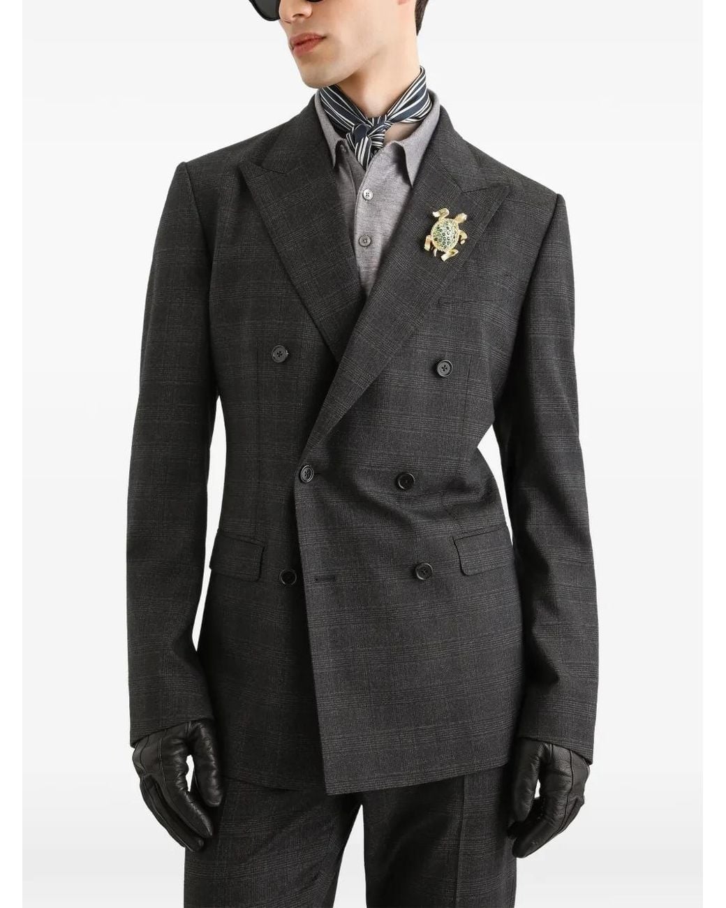 Dolce & Gabbana Black Martini Light Double-Breasted Suit for men