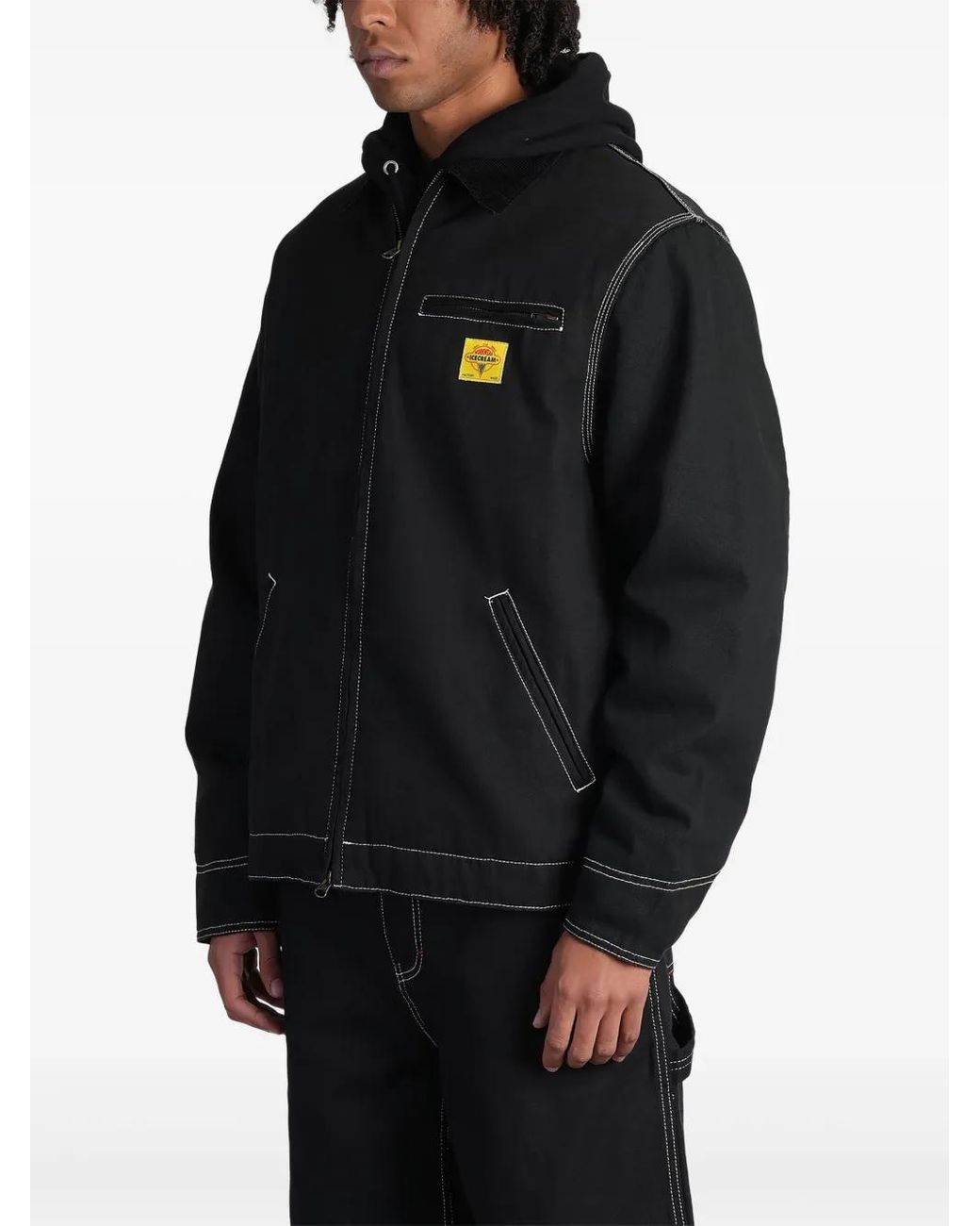 ICECREAM Black Zip-Closure Jacket for men