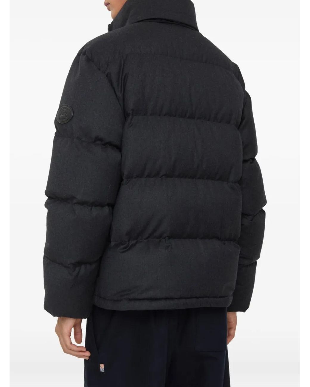 Burberry Black Wool Snowdon Puffer Jacket for men