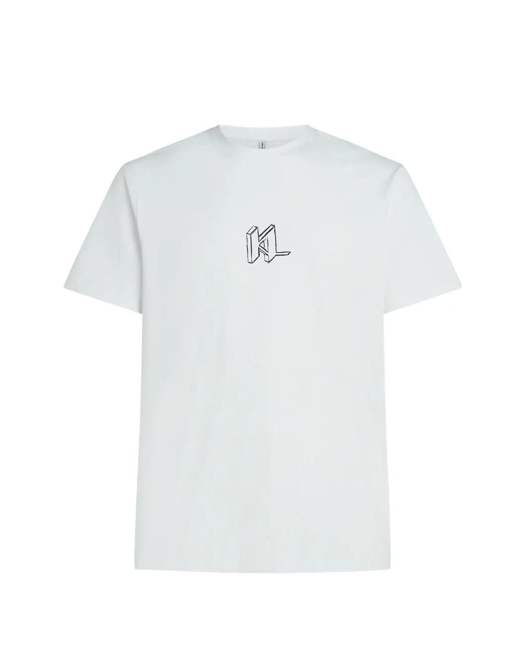 Karl Lagerfeld White Monogram Pajama T-Shirt for men