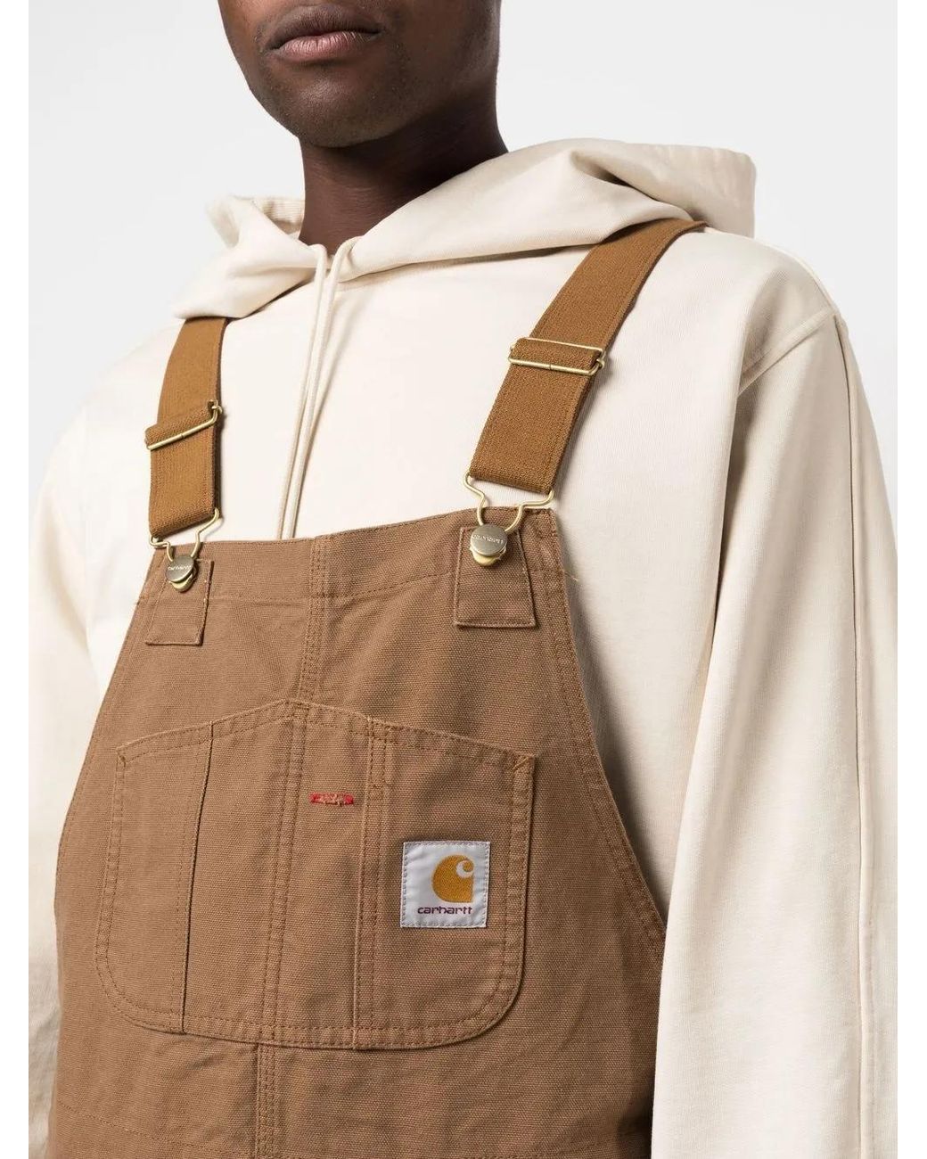 Carhartt Natural Logo-Patch Straight-Leg Dungarees for men