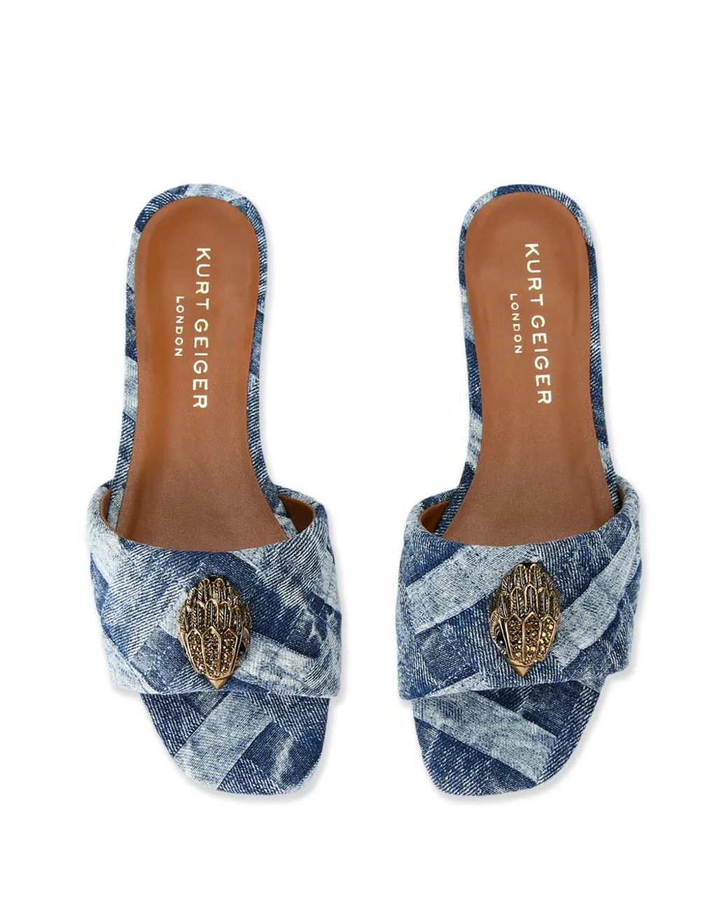 Kurt Geiger Blue Kensington Denim Sandals