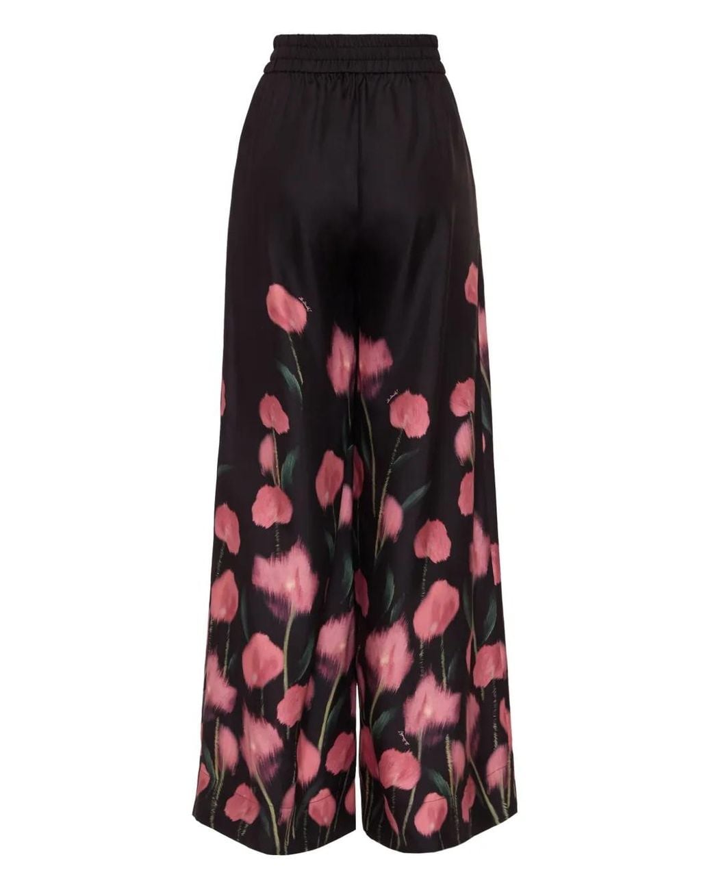 LaDoubleJ Red Floral-Print Palazzo Pants
