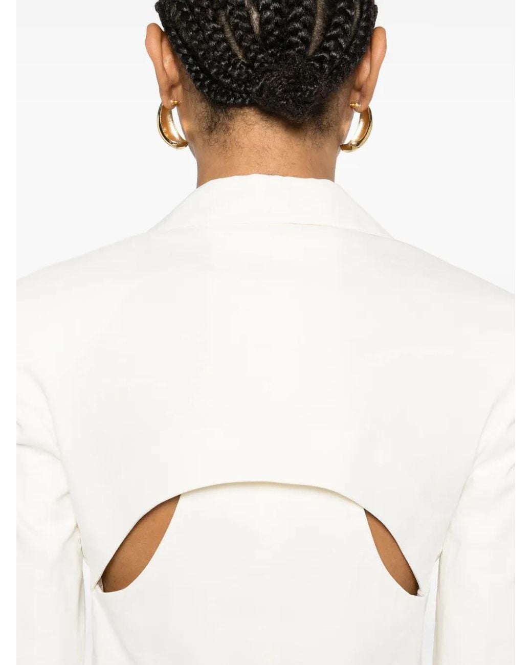 Blazer Con Aberturas Pinko de color White