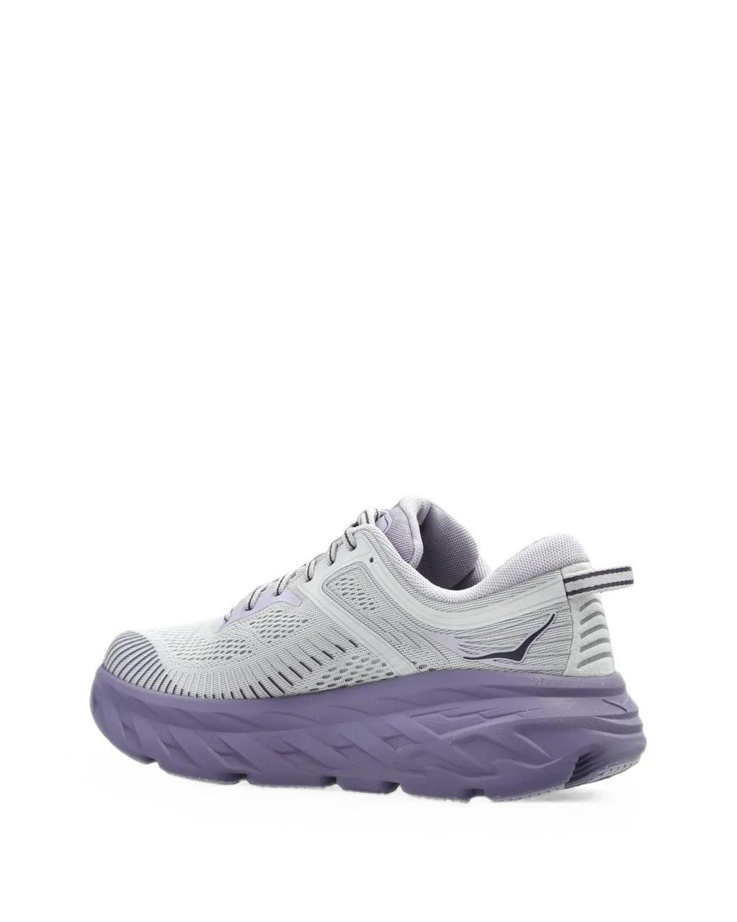 Hoka One One White Bondi 7 Lace-Up Sneakers
