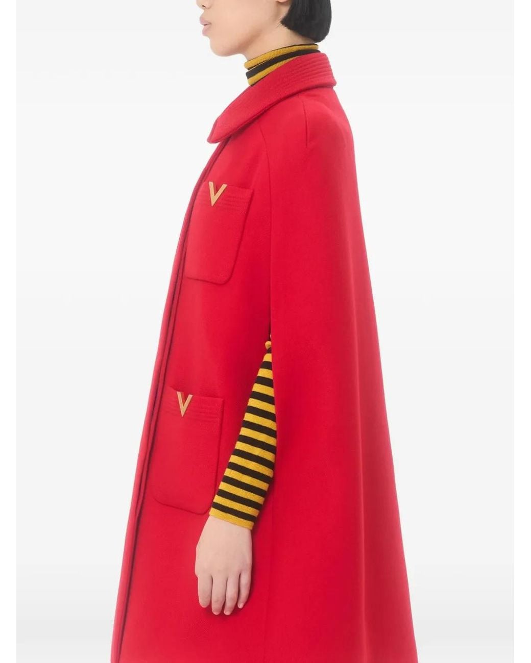 Valentino Garavani Red Drill Double Cape