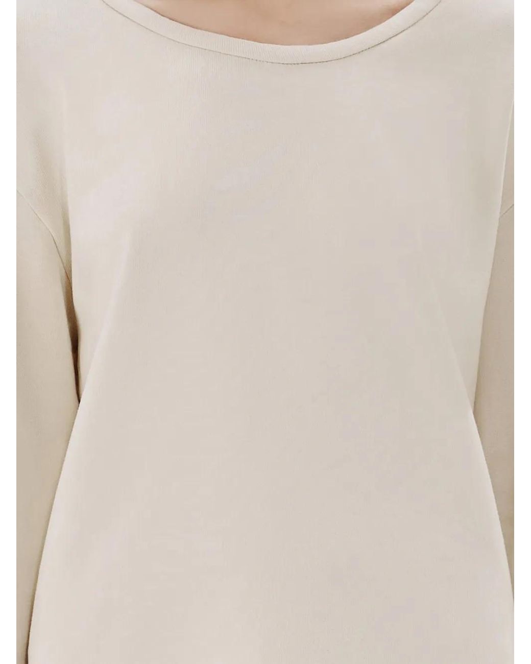 Another Tomorrow Natural Scoop-Neck Jersey Top