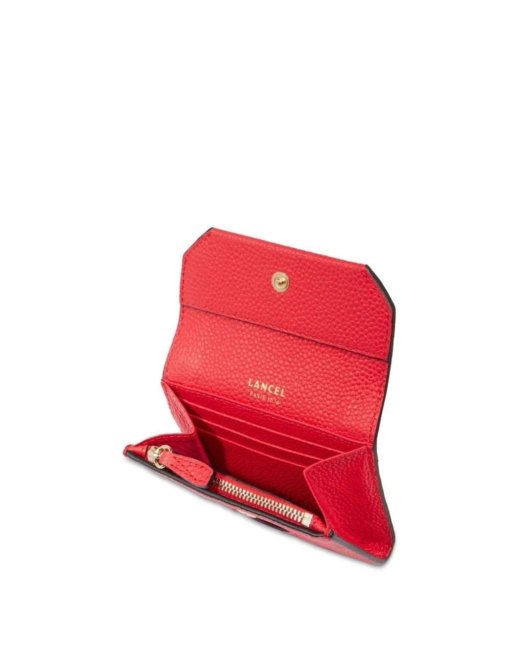 Lancel Red Mini Ninon Wallet