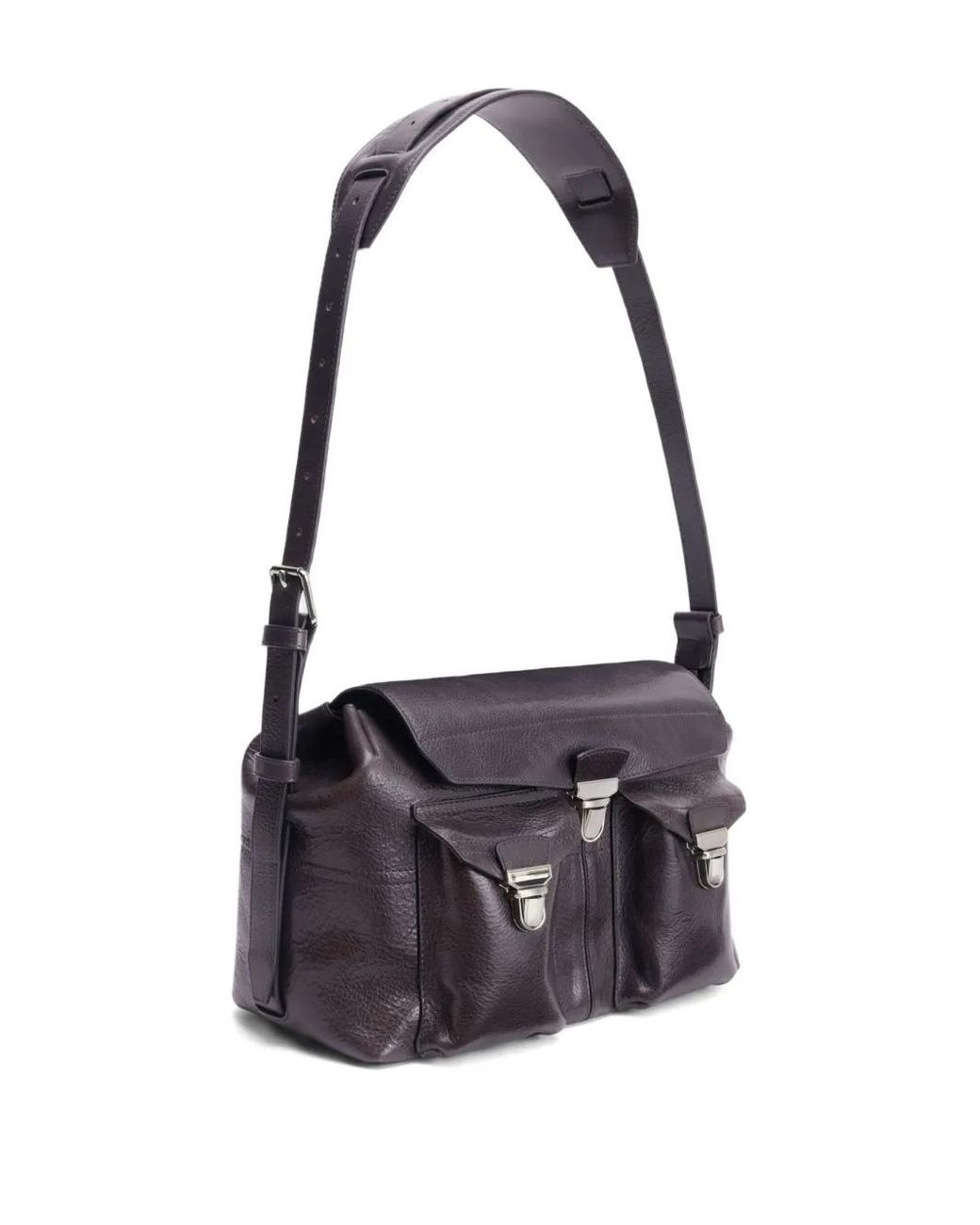 Lemaire Black Medium Gear Leather Shoulder Bag