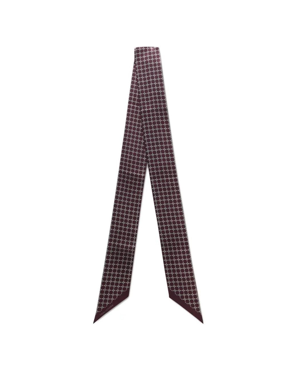Tagliatore Purple Geometric-Print Silk Scarf for men