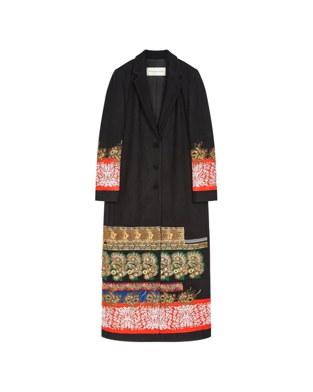 Dries Van Noten Embroidered Wool Coat