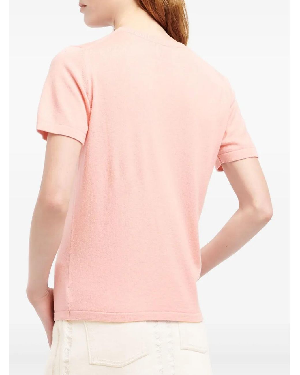 Barrie Pink Knitted T-Shirt