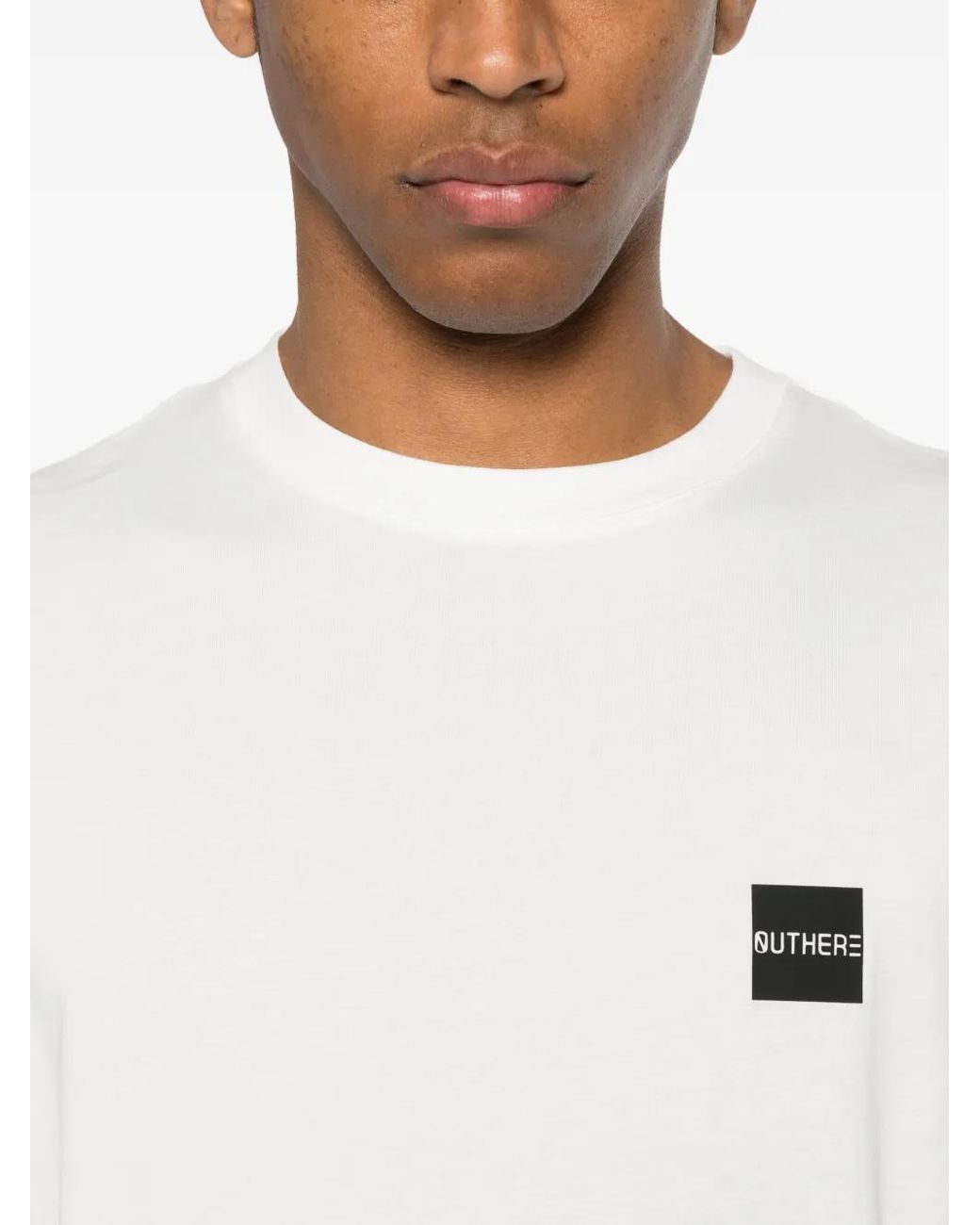 OUTHERE White Logo-Patch T-Shirt for men