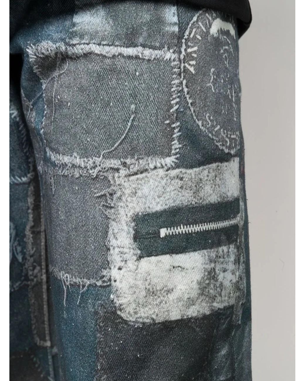 Jean À Détail De Patch Doublet pour homme en coloris Blue