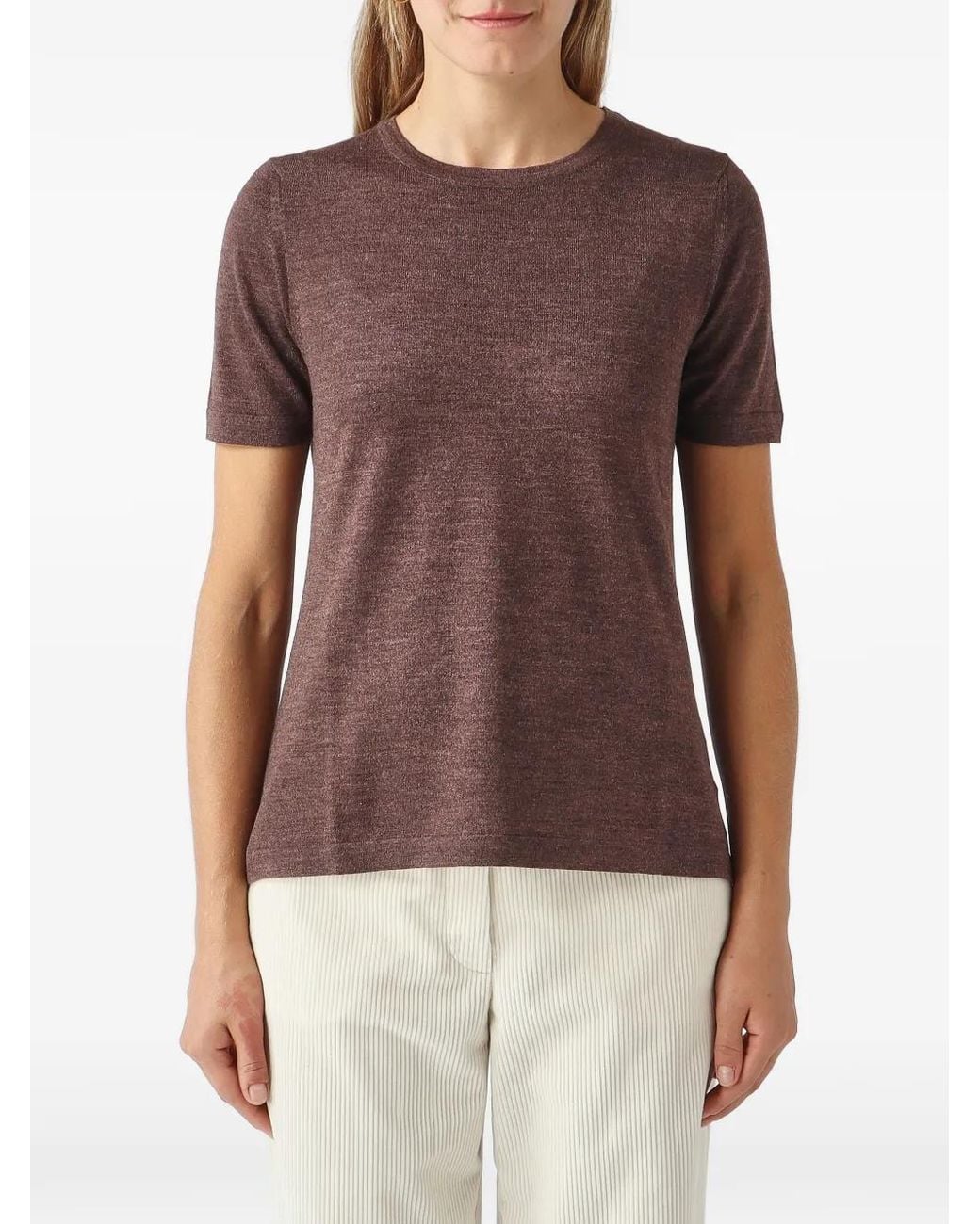 Gran Sasso Brown Short-Sleeve T-Shirt