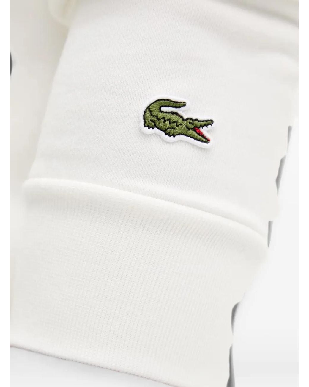 Lacoste White Hoodie Roland-Garros