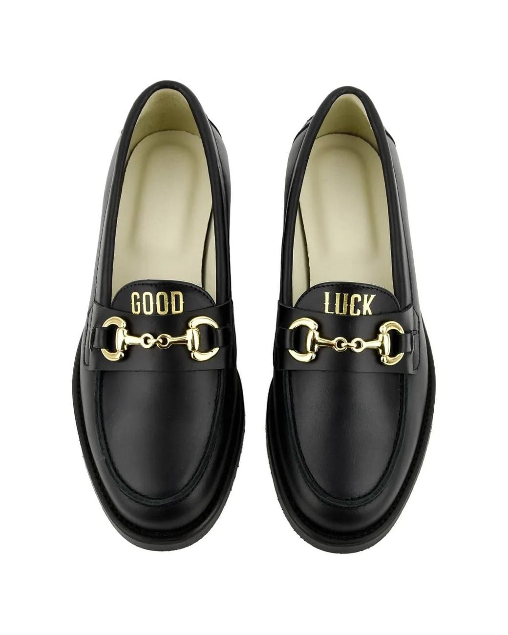 Duke & Dexter Black Wilde Good Luck Loafers