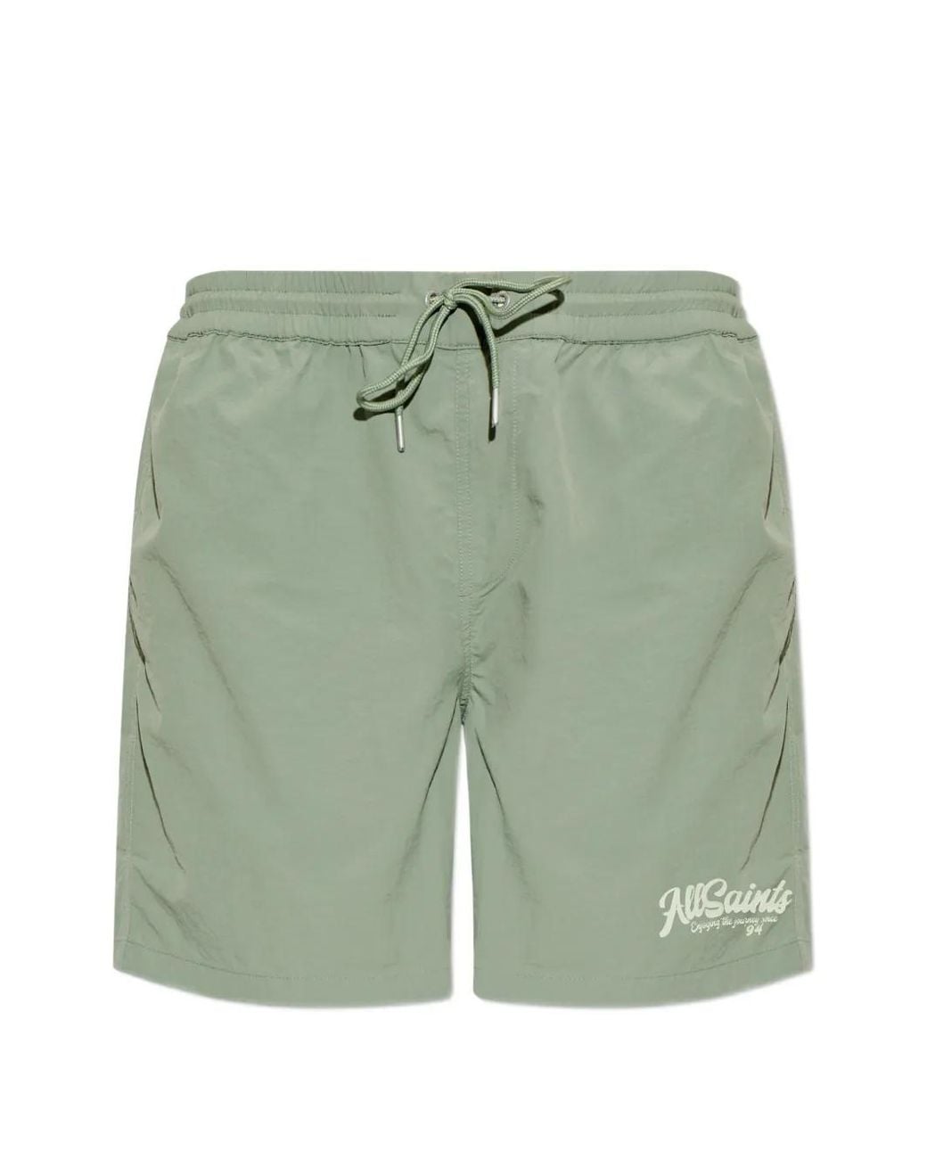 AllSaints Green Odyssey Swim Shorts for men