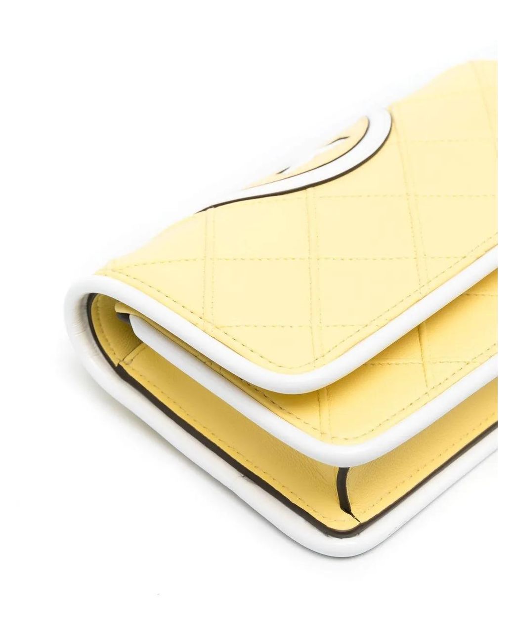 Tory Burch Yellow Quilted Leather Crossbody Bag