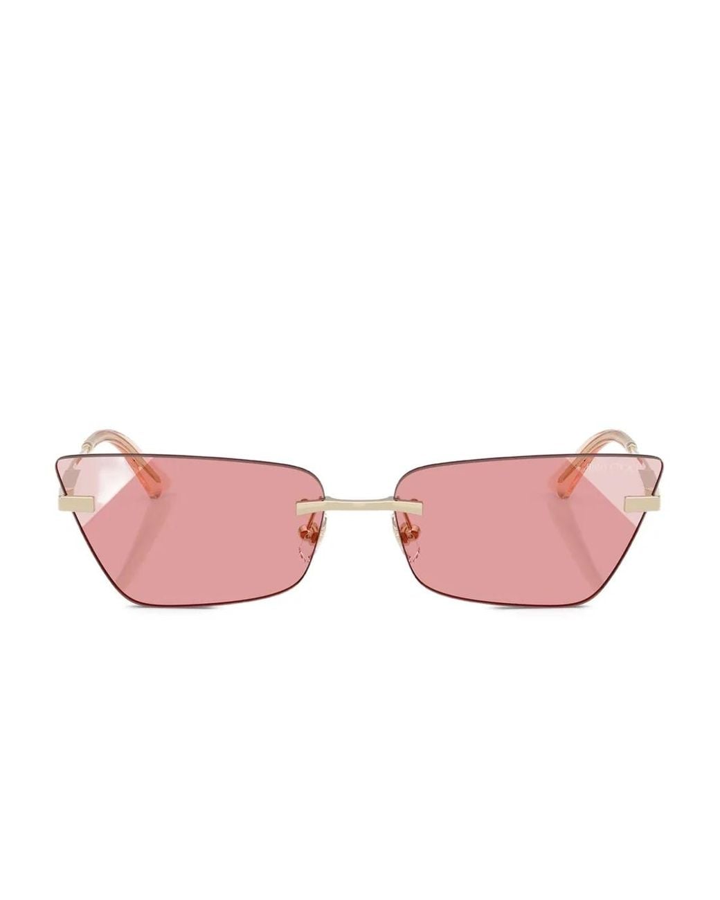 Jimmy Choo Pink Geometric-Frame Sunglasses