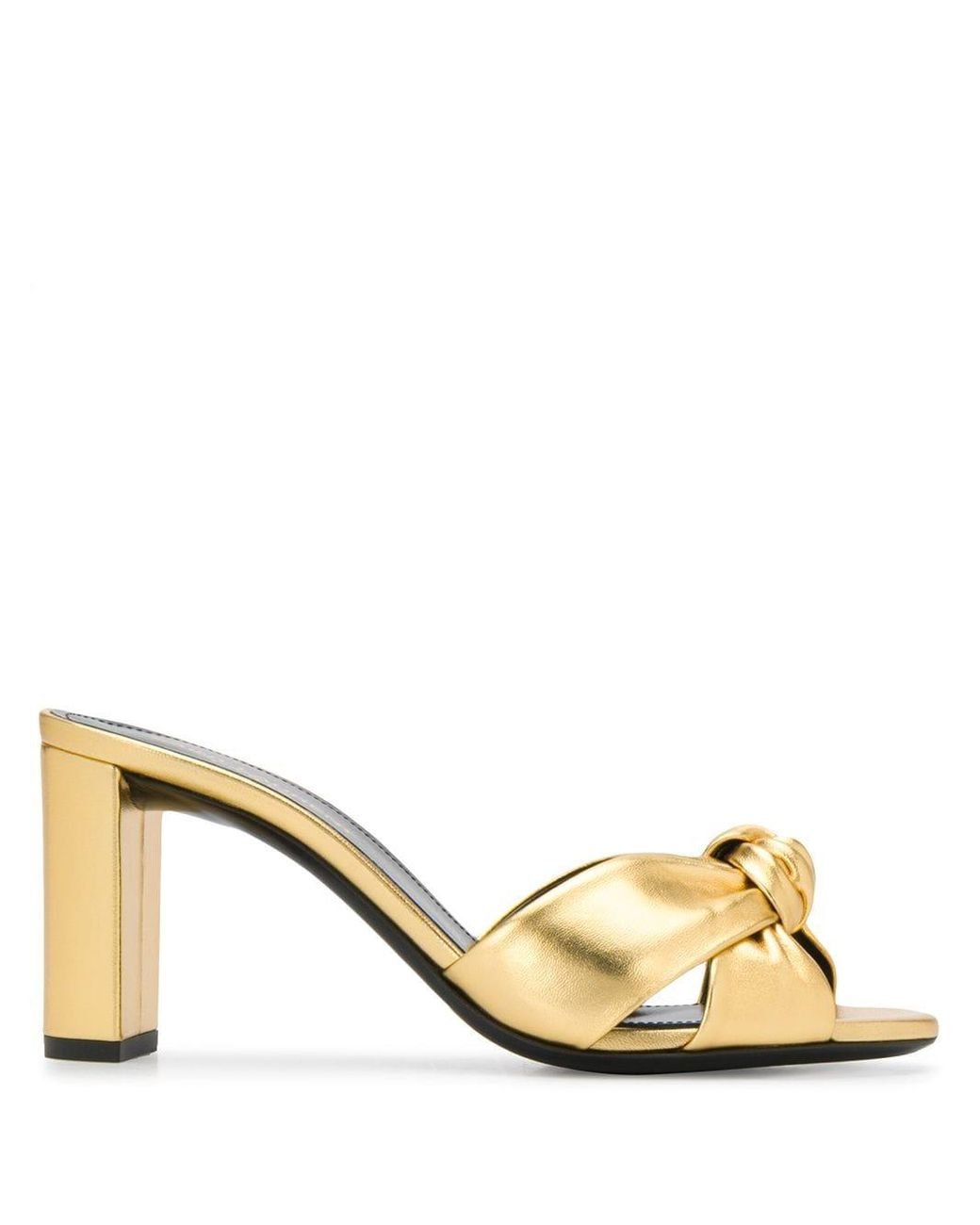 saint laurent bianca knotted leather mules