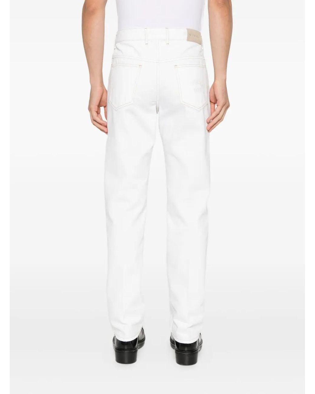 Givenchy White Straight Fit Jeans for men