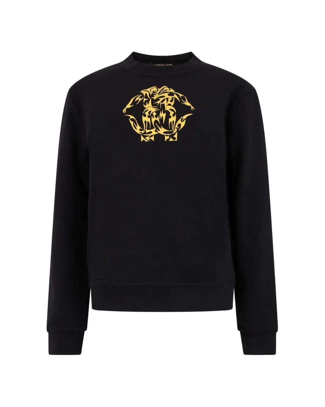 Roberto Cavalli Black Logo-Print Sweatshirt