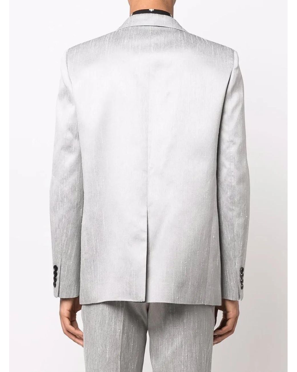 Saint Laurent White Single-Breasted Suit Blazer for men