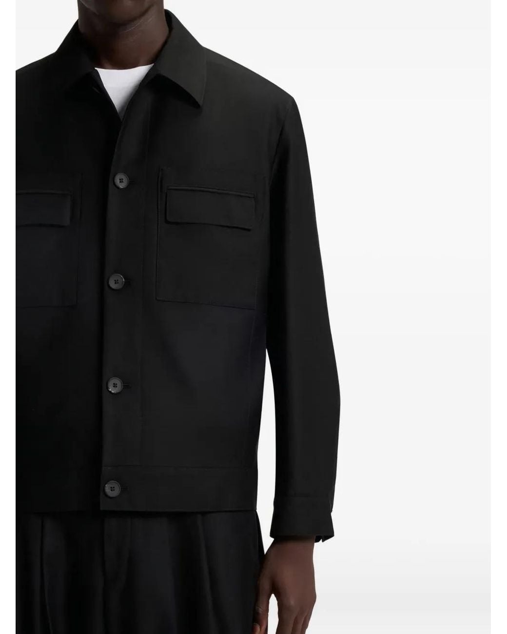 HUGO Black Flap-Pocket Jacket for men