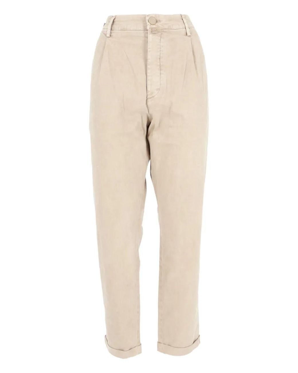 Jacob Cohen Natural Pleated Trousers for men