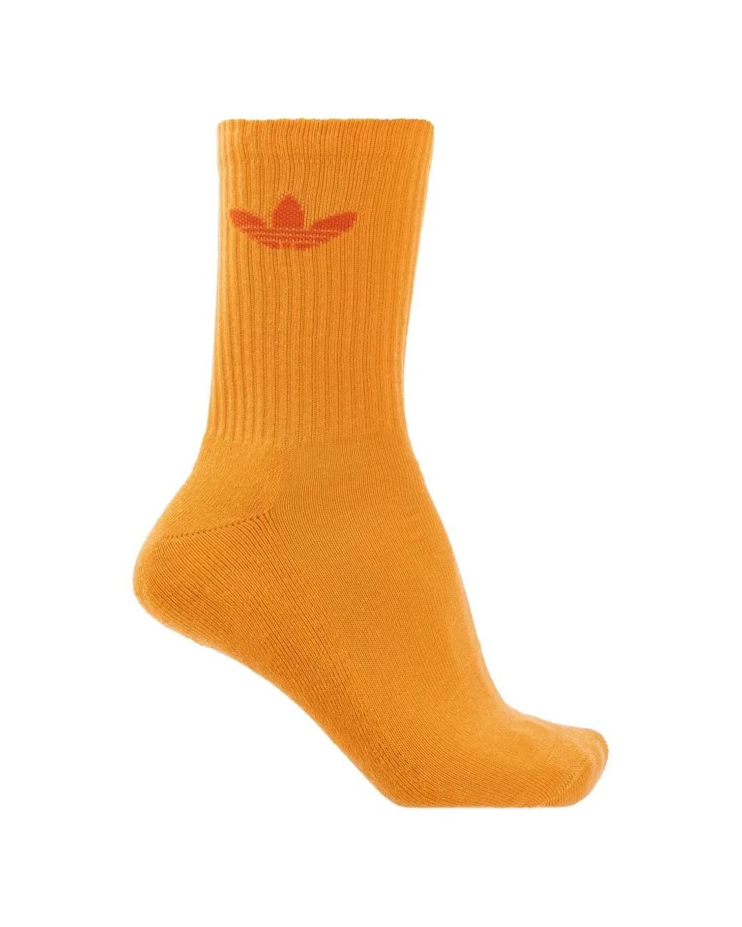 Adidas White Trefoil Cushion Logo-Embroidered Ribbed Socks (Set Of Six)