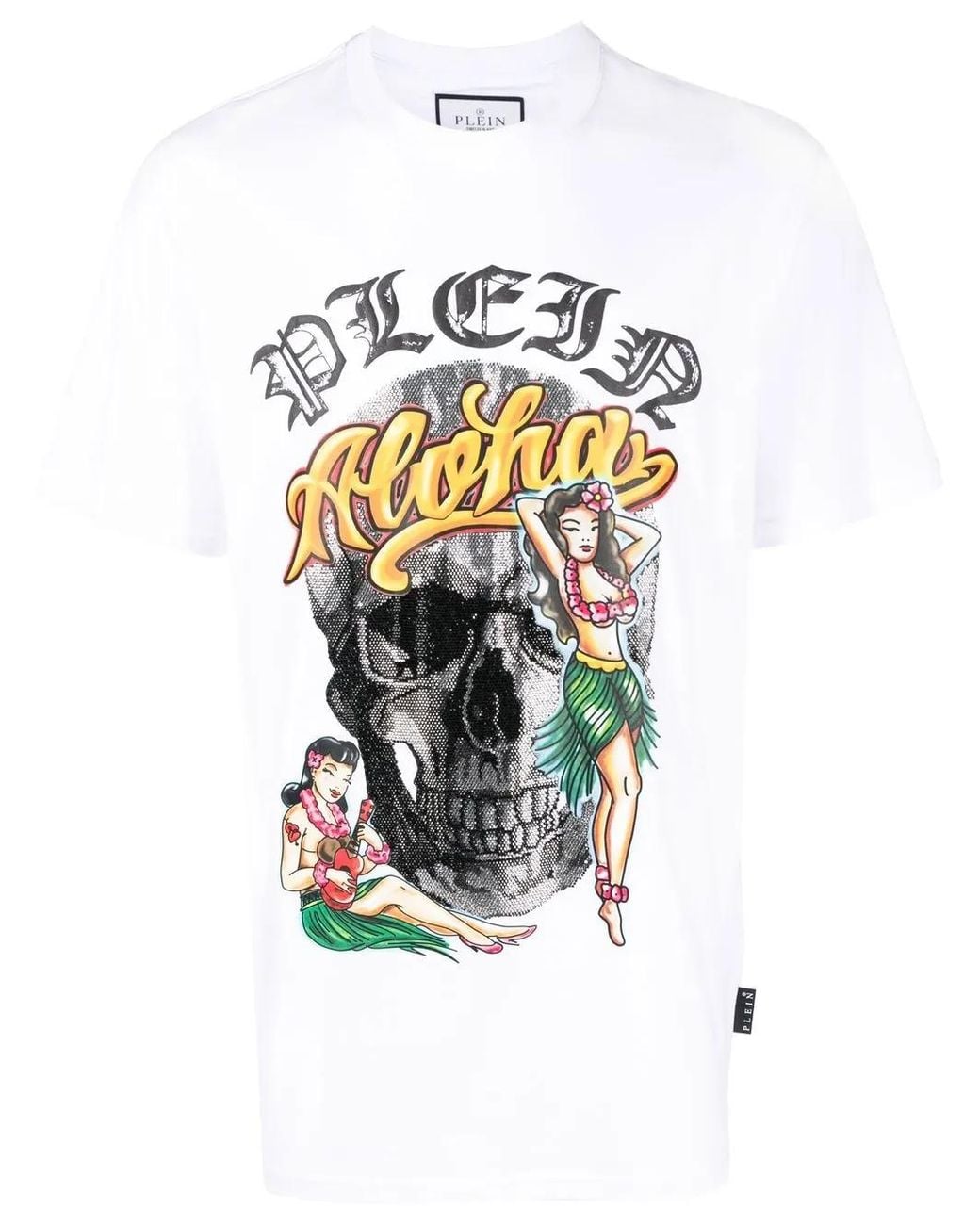 Philipp Plein White Hawaii Short-Sleeve T-Shirt for men