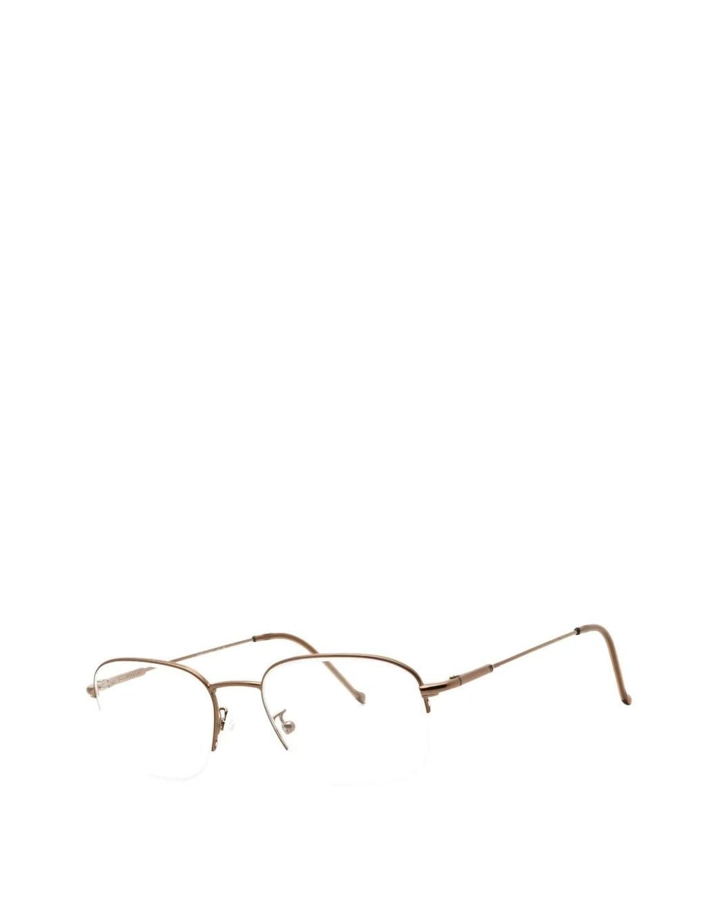 Elasta White Rectangle-Frame Glasses for men
